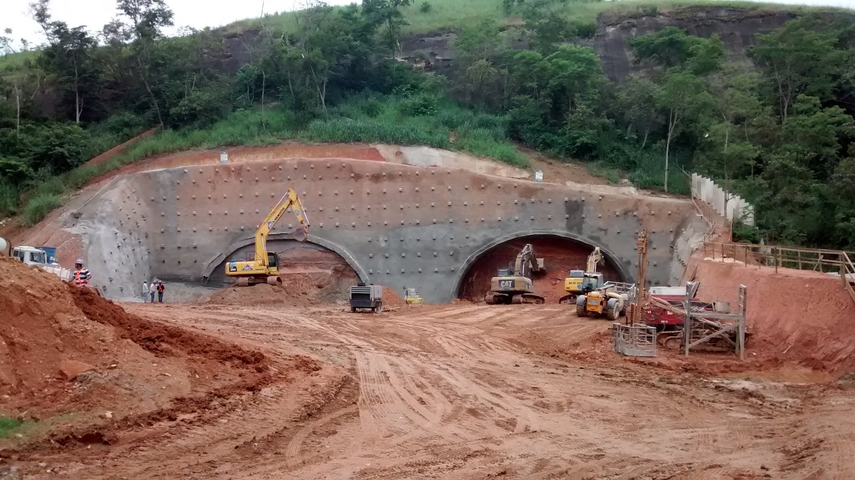 Frente de túnel em solo